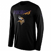 Minnesota Vikings Nike Black Legend Staff Practice Long Sleeves Performance WEM T-Shirt,baseball caps,new era cap wholesale,wholesale hats